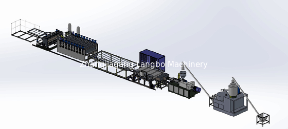 خط بثق لوح الرغوة PVC برغي مزدوج 110kw ماكينة