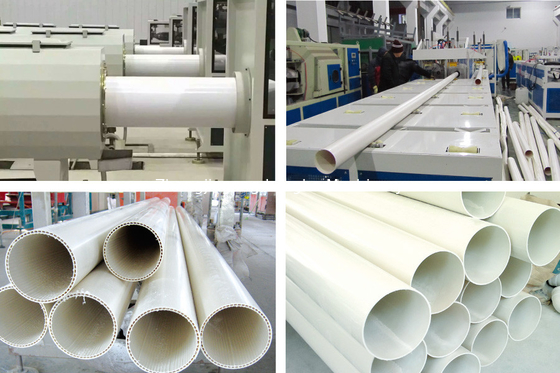 خط إنتاج أنابيب PVC التلقائية لإمدادات المياه الصرف الصحي مع قطر المسمار 65/132