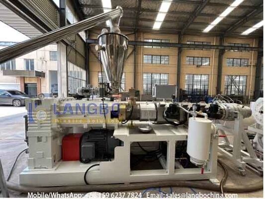 50-200mm خط طحن أنابيب PVC-U مع 80/156 55kw علبة التروس المتكاملة ومحرك سيمنز