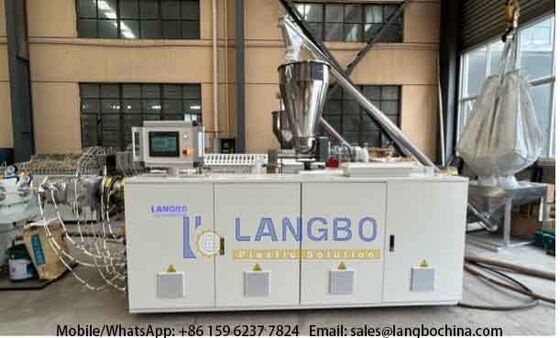 50-200mm خط طحن أنابيب PVC-U مع 80/156 55kw علبة التروس المتكاملة ومحرك سيمنز