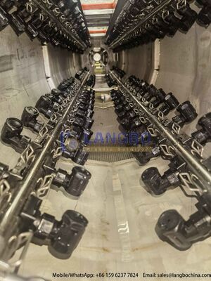 50-200mm خط طحن أنابيب PVC-U مع 80/156 55kw علبة التروس المتكاملة ومحرك سيمنز