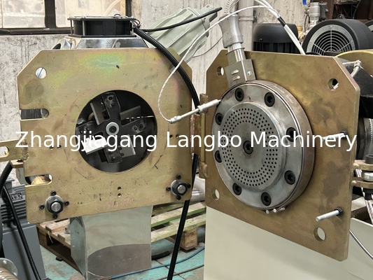 مادة PVC PP PE مسحوق بلاستيكي حار القطع Pelleziting Granulating Granulator Machine / Pelletizer Line