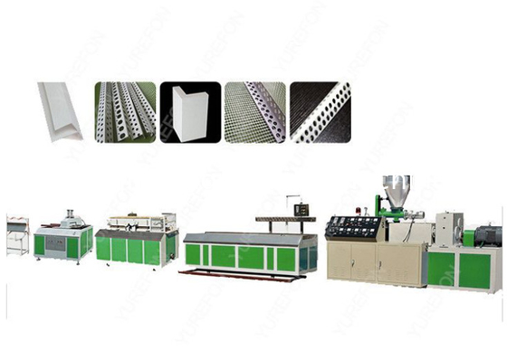 محرك طلاء الملفات البلاستيكية U PVC PE Shutter Windows Frame Louver Rain Gutter Corner Edge Band Strip Guards Turn L Angle Making Machine/ Extrusion Production Line
