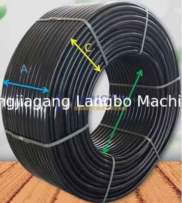 16-160MM قطر محطة القرص المزدوج البلاستيكي PE أنبوب الملفوفة نطاق الملفوفة 1600-3200mm لللفول