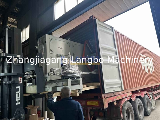 آلة لف الأنابيب البلاستيكية الأوتوماتيكية من شنايدر للمكونات الكهربائية لأنابيب PE HDPE المموجة نطاق اللف 1600-3200 مم