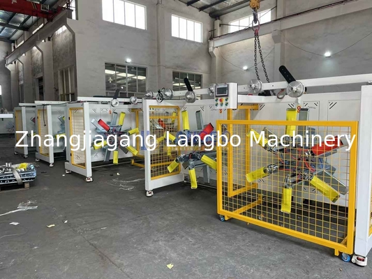 أنابيب بلاستيكية طوافة آلة التلف PE HDPE أنابيب موجّهة 2 محطة ملفات