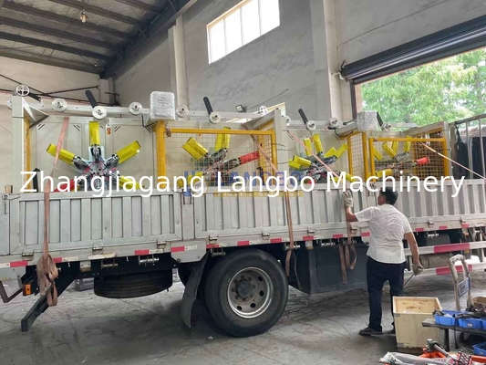 بكرة مزدوجة القرص أوتوماتيكية بالكامل لأنابيب HDPE/Pert/LDPE بأقطار 16-63 مم، آلة لف البلاستيك