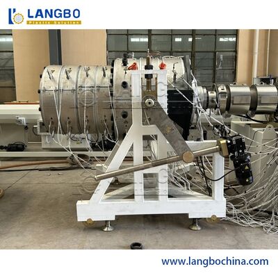 PLC Control PVC Conduit Plastic Pipe Extruder ، آلات تصنيع الأنابيب البلاستيكية