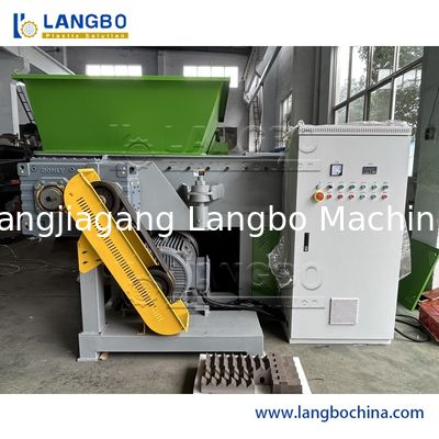 Single Shaft Shredder Waste Plastic Bottle Film Pipe Woven Bags Textile Shredding Machine