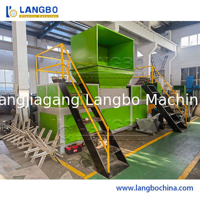 ماكينة تكسير وغسل/عصر/تقطيع نفايات زجاجات الحيوانات الأليفة/البولي إيثيلين عالي الكثافة/البولي إيثيلين منخفض الكثافة/البولي بروبيلين/أغشية البولي إيثيلين وأكياس منسوجة/رقائق الخردة