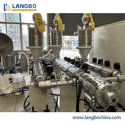 خط بثق الأنبوب متعدد الطبقات Ppr 16mm - 63mm 180kg / H  PLC