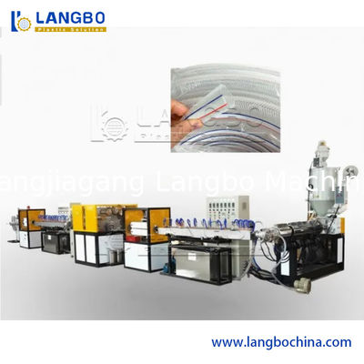 خرطوم أنبوب مضفر من النايلون PVC 16-32 مم آلة بثق البلاستيك PVC خرطوم حديقة ناعم تصنيع أنبوب مياه آلة صنع الأنابيب