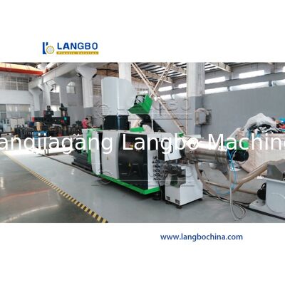 خط إنتاج إعادة تدوير البلاستيك لمخلفات مواد PET PP PE المختلطة CE آلة التكسير والغسيل والتجفيف والتحبيب ثلاثية المراحل