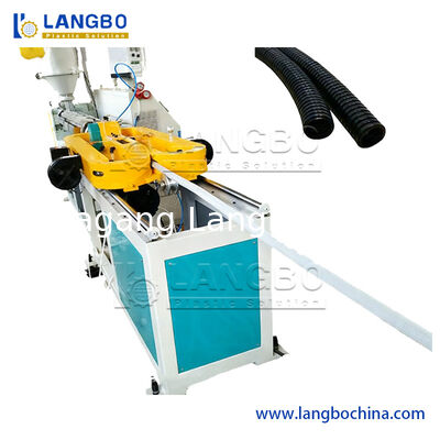 خط بثق أنابيب PP PE HDPE PVC PA، خط إنتاج أنابيب المياه والغاز والصرف، خط إنتاج أنابيب بلاستيكية مموجة أحادية الجدار