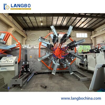 آلة لف الأنابيب البلاستيكية الأوتوماتيكية من شنايدر للمكونات الكهربائية لأنابيب PE HDPE المموجة نطاق اللف 1600-3200 مم