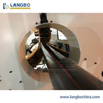 خط بثق الأنبوب PE بشهادة ISO مع عملية المعايرة / التبريد