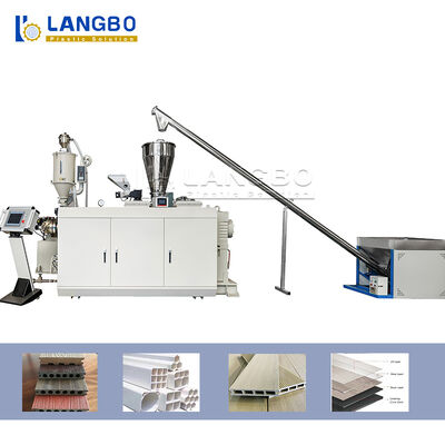 خط بثق الملف الشخصي PVC بشهادة CE مع الطارد المخروطي المزدوج اللولب بقوة المحرك 37KW