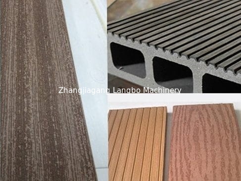 التوأم برغي WPC الكريات البثق خط التزيين 350KG / ساعة